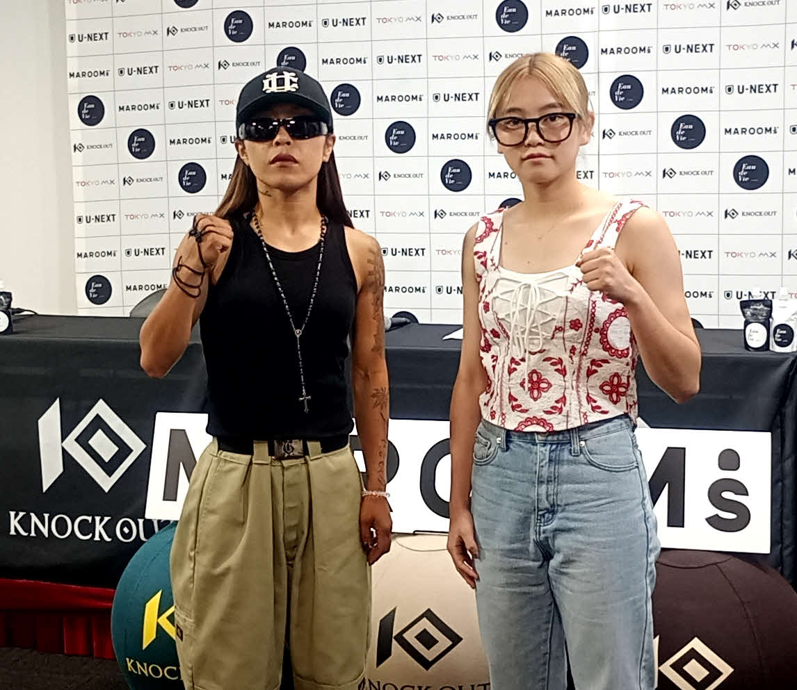 女子アトム級王座戦で激突する山田真子（左）とKiho