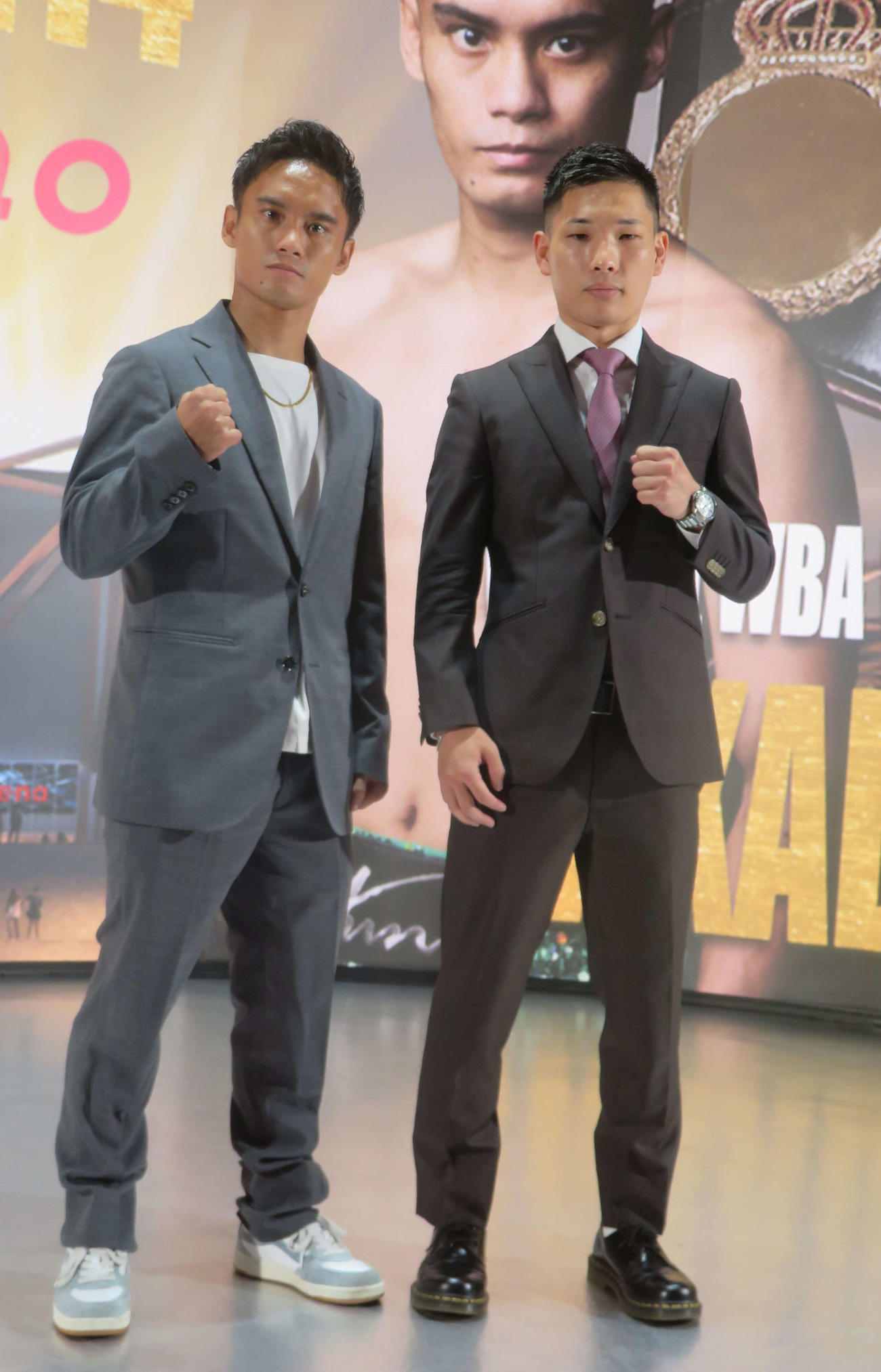 9月14日、WBA世界ミニマム級王座決定戦で激突する同級1位高田勇仁（左）と同級2位松本流星