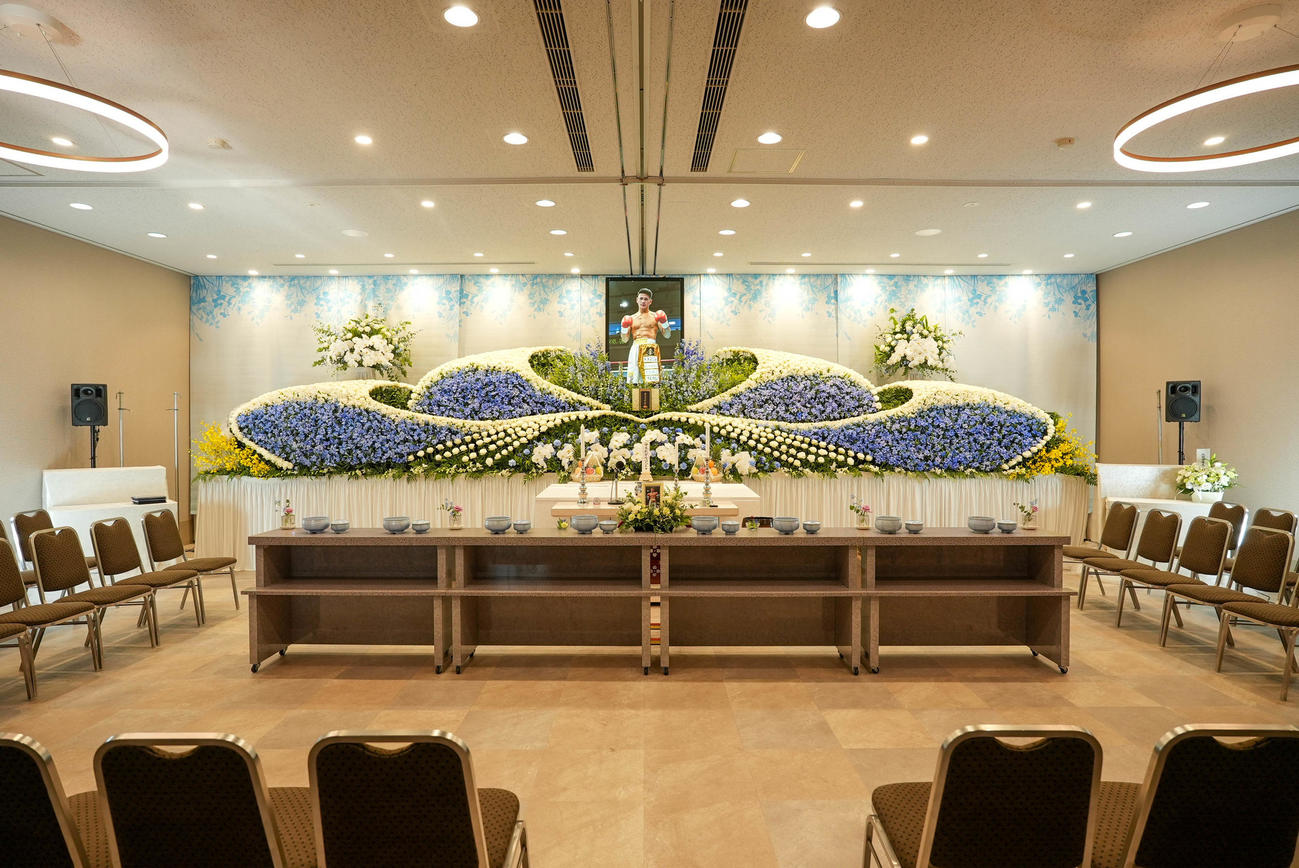 浦川大将さんの祭壇（帝拳ジム提供）