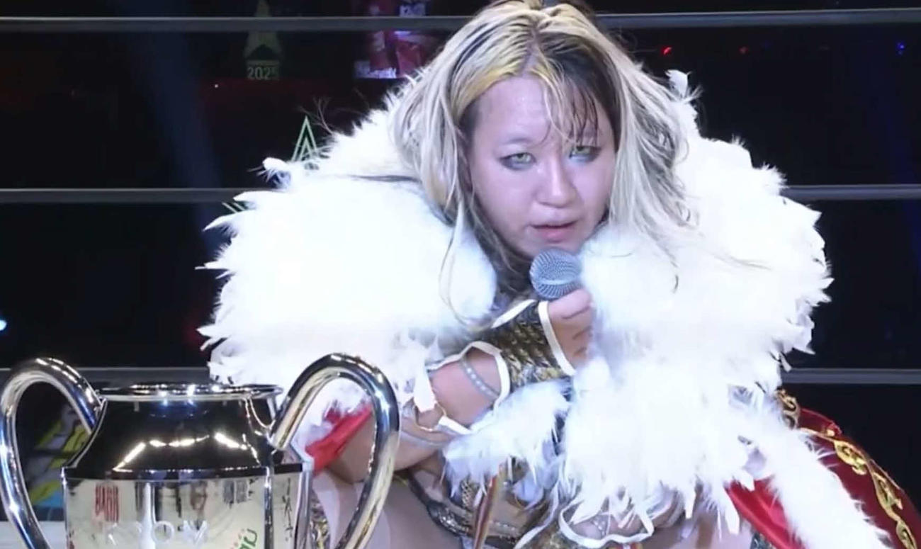 5スターGPで優勝した渡辺桃（スターダムワールド公式Xから）