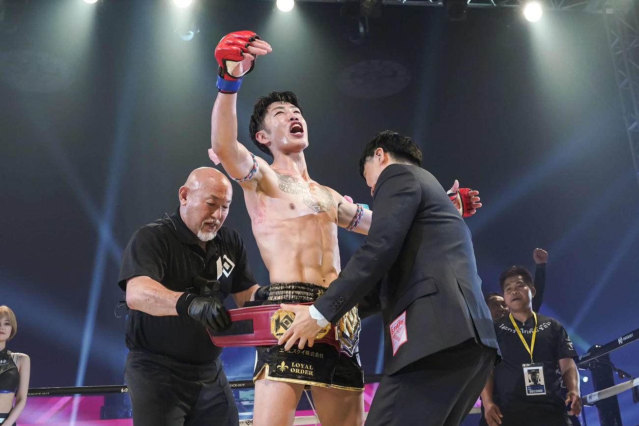 REDに続きBLACKのベルトも狙う森岡悠樹（C）KNOCK OUT
