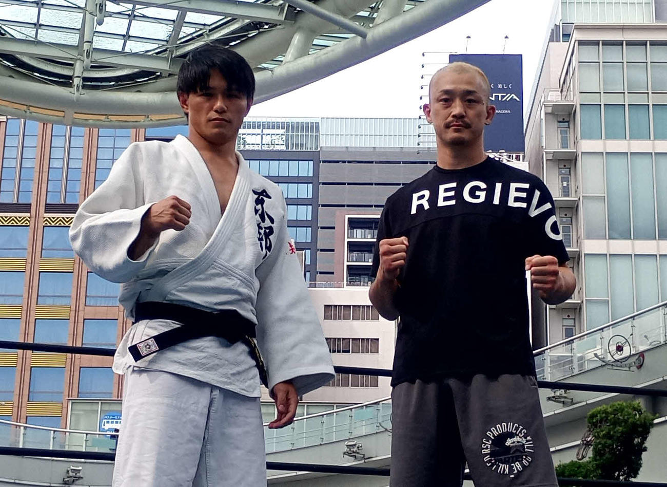 RIZIN51で対戦する奥山貴大（左）と大和哲也