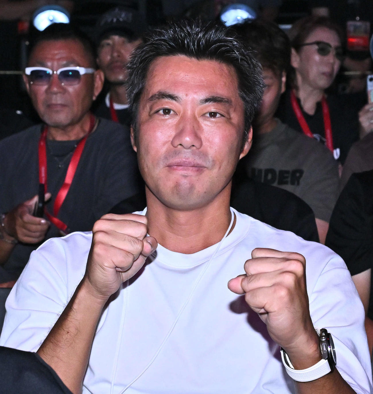 観戦に訪れた上原浩治氏（撮影・滝沢徹郎）