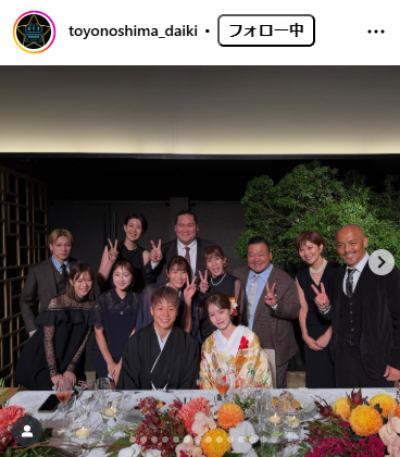 豊ノ島のインスタグラムから