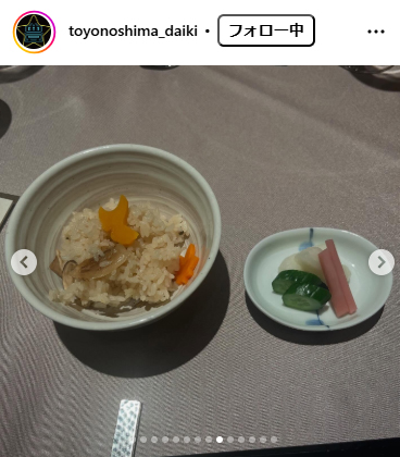 豊ノ島のインスタグラムから