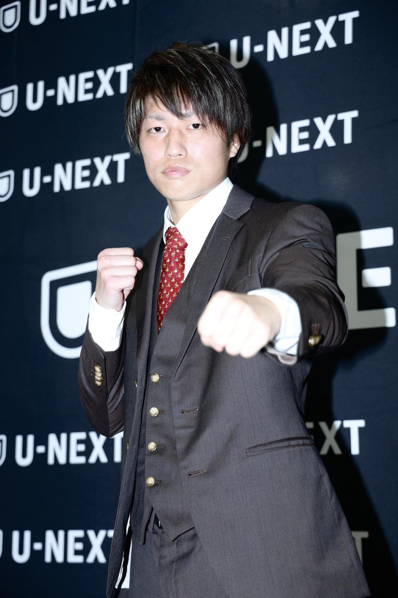 世界戦に向け意気込むWBO世界フライ級4位の桑原（撮影・河田真司）