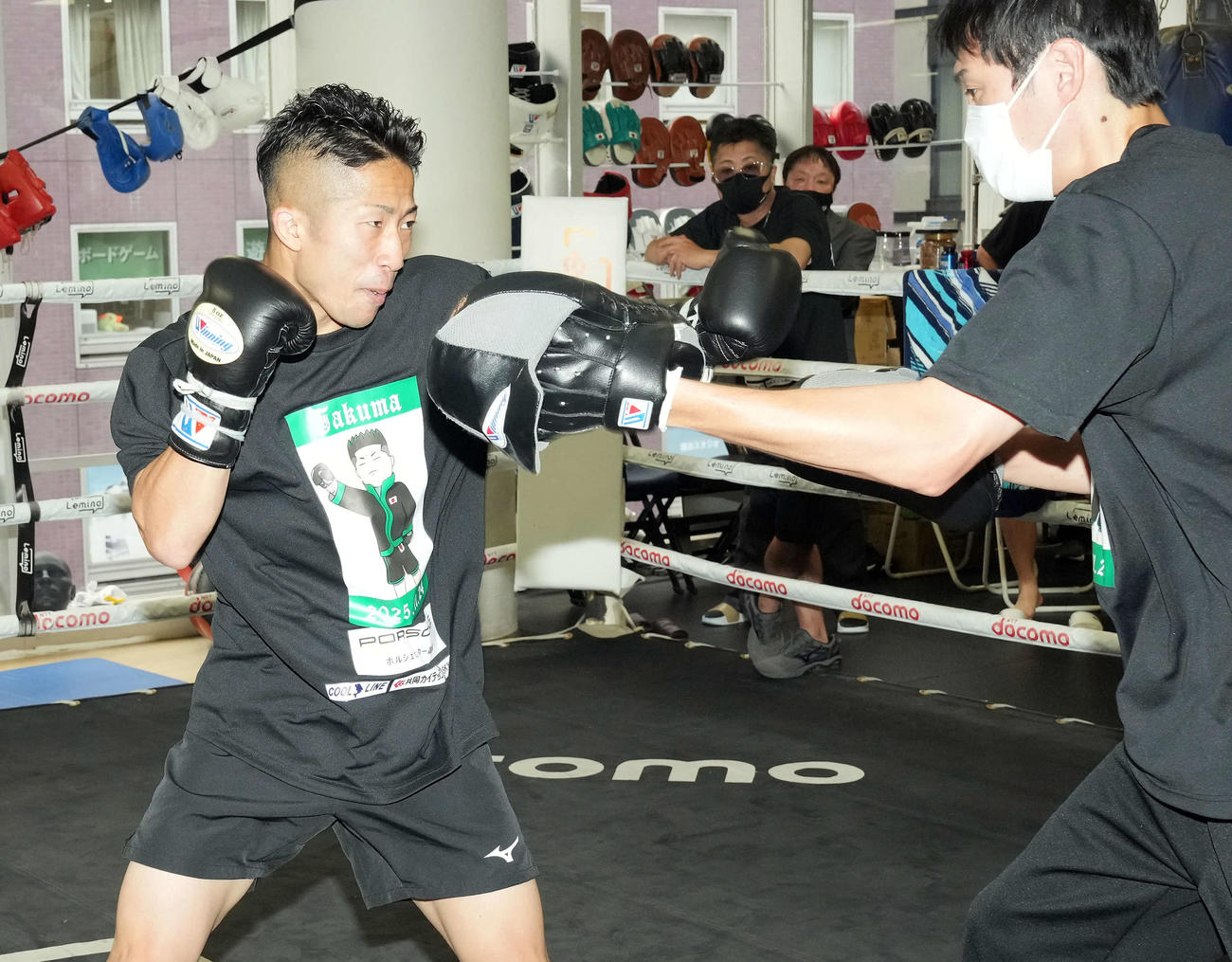 練習を公開した井上拓真（撮影・たえ見朱実）