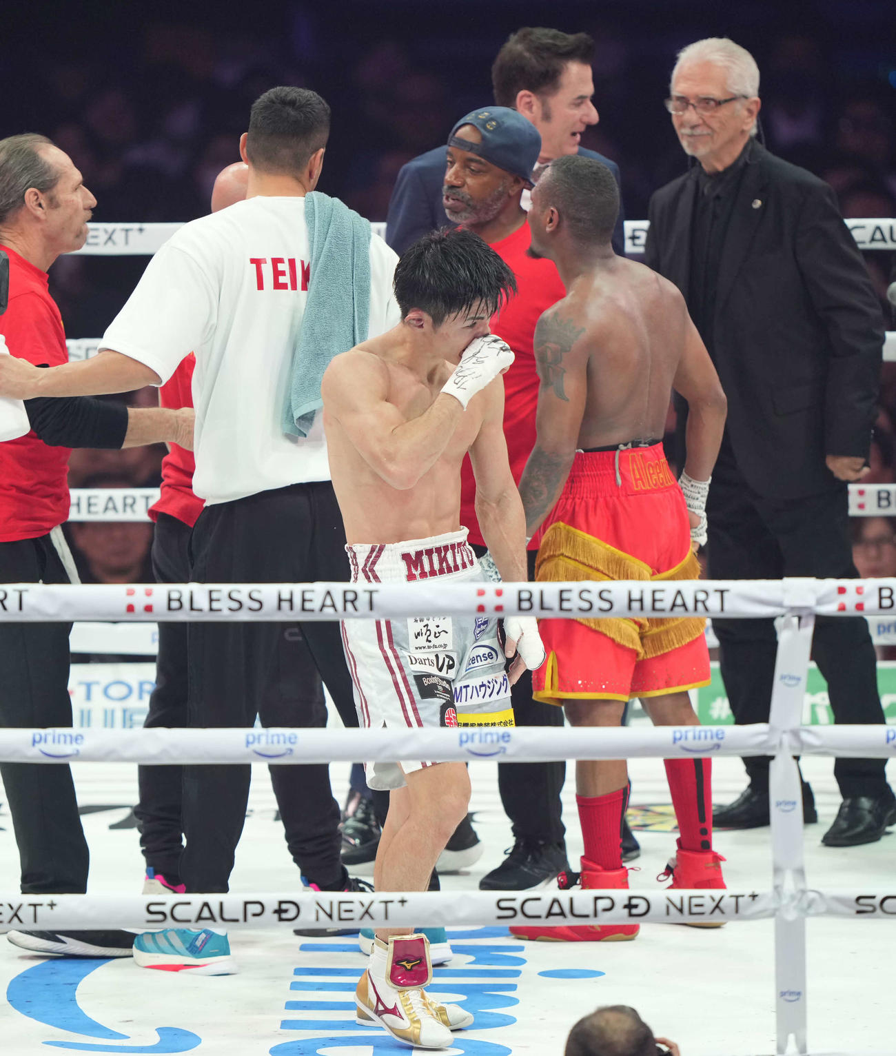 IBF世界フェザー級挑戦者決定12回戦　中野幹士対ライース・アリーム　ライース・アリームに敗れた中野幹士（撮影・井上学）