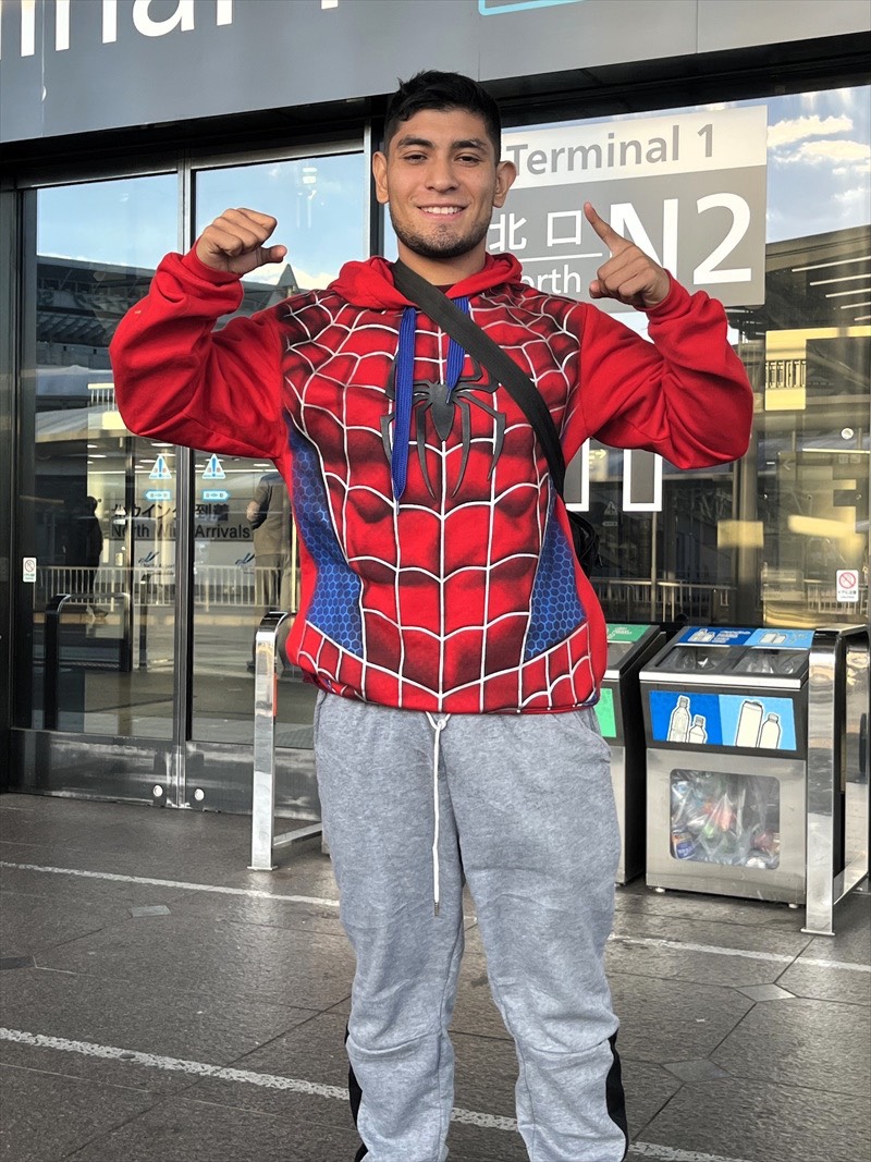 WBA世界ライトフライ級王者高見亨介のスパーリング相手として来日した元WBCインターナショナル・フライ級シルバー王者ゴハン・ロドリゲス（帝拳ジム提供）