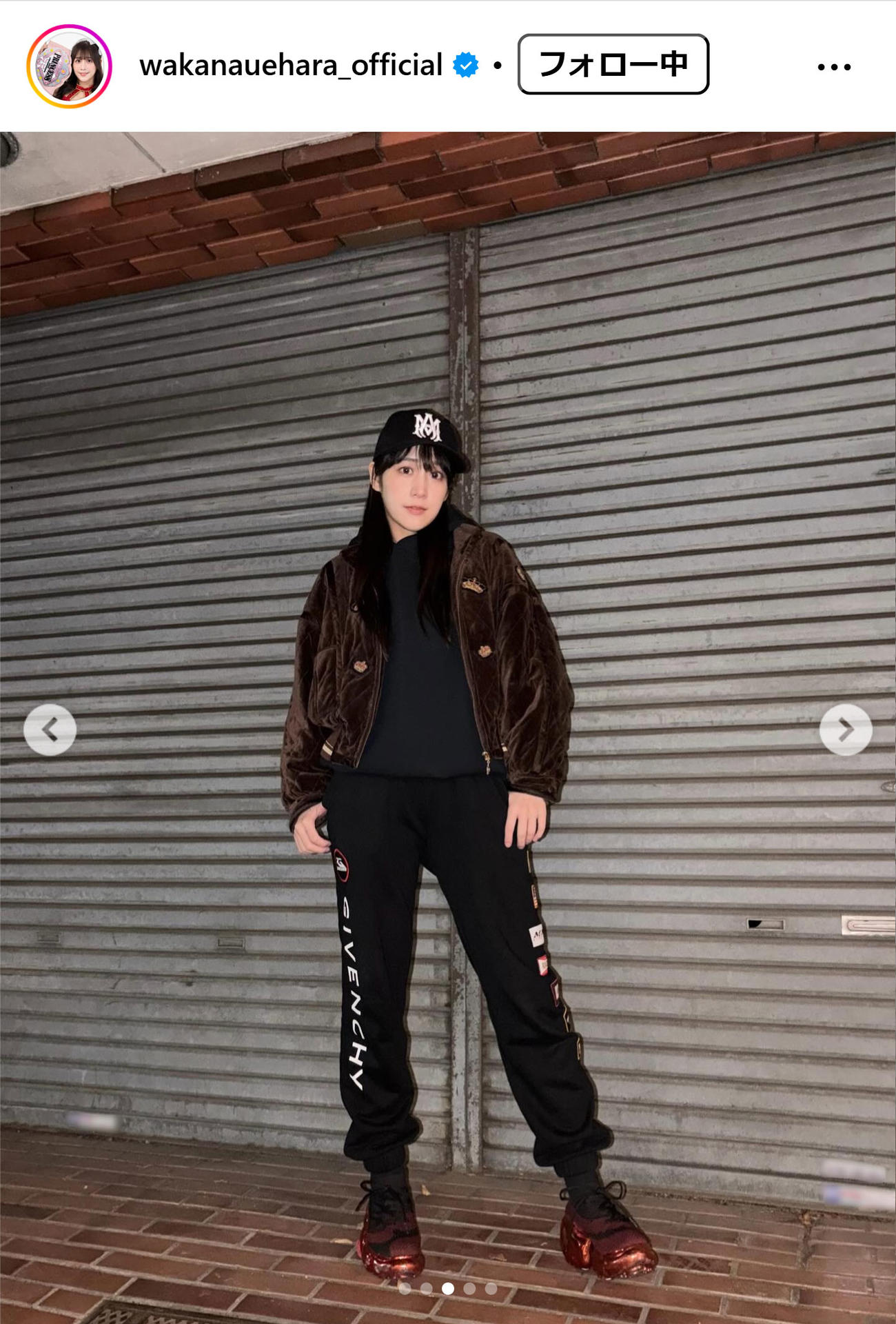 上原わかなのインスタグラムから
