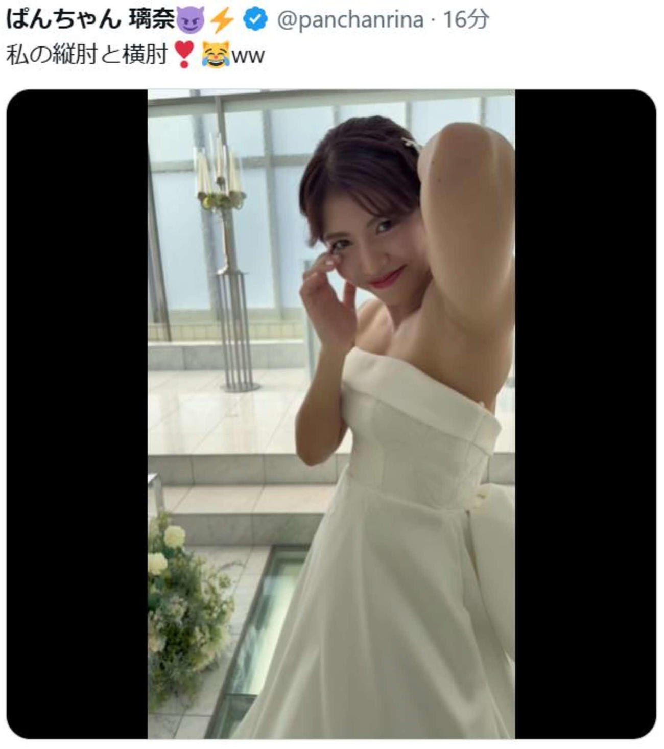 ぱんちゃん璃奈の縦肘（ぱんちゃん璃奈のXから）