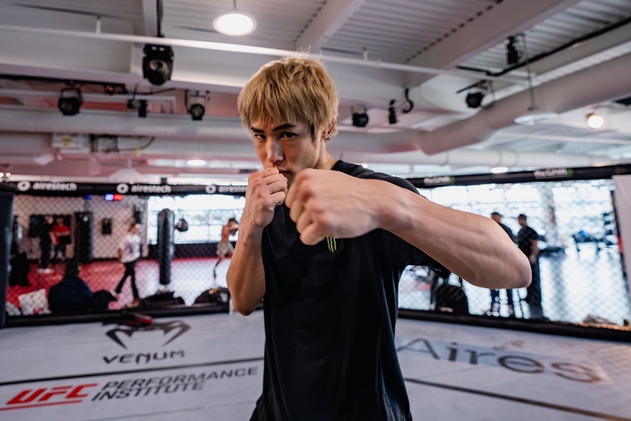 6日に米ラスベガスで元UFC王者のフライ級2位ブランドン・モレノとのランカー対決に臨む同級5位平良達郎（C）Zuffa LLC／UFC