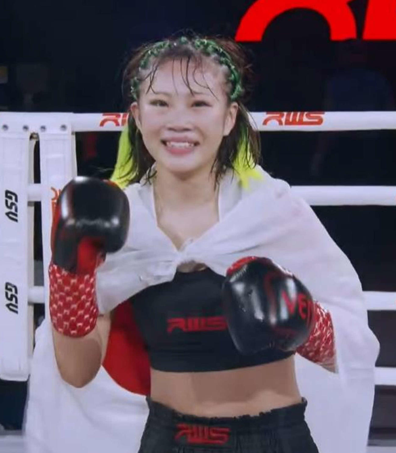 16連勝を飾った藤原乃愛（RWS公式YouTubeから）