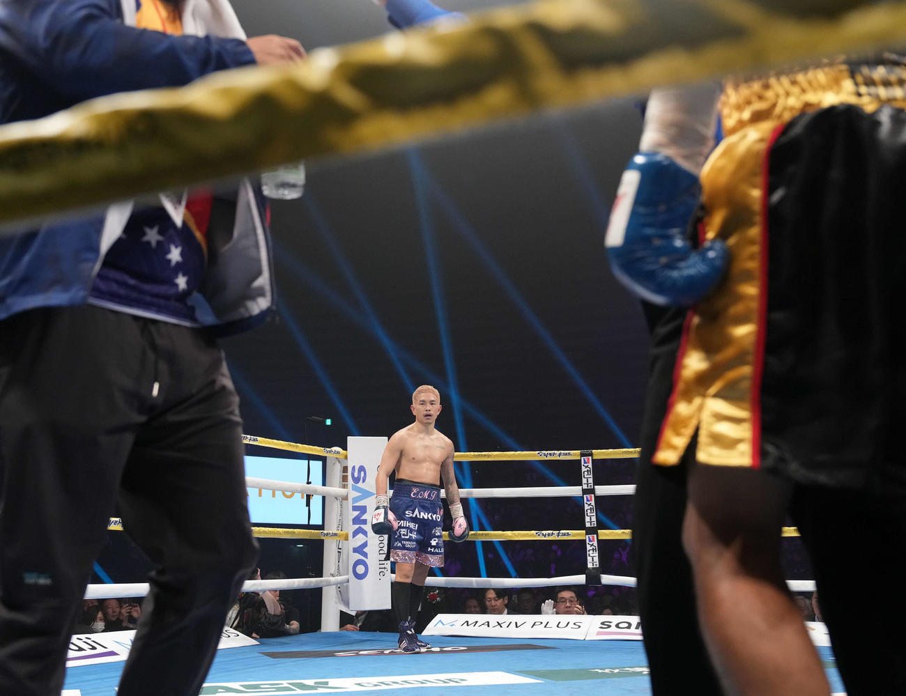 オルドスゴイッティに4回KO勝ちした井岡（撮影・たえ見朱実）