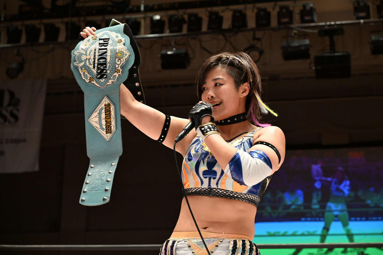 東京女子】MIRAI、遠藤有栖倒しインター王座戴冠！試合後、凍雅の挑戦