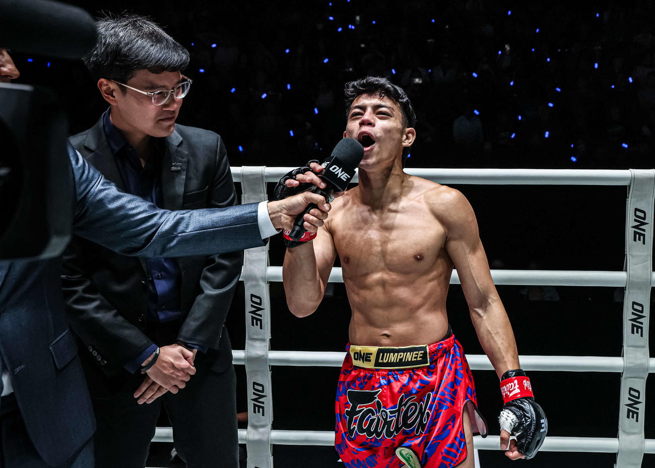吉成名高と戦いたいとアピールしたマスドール（C）ONE Championship