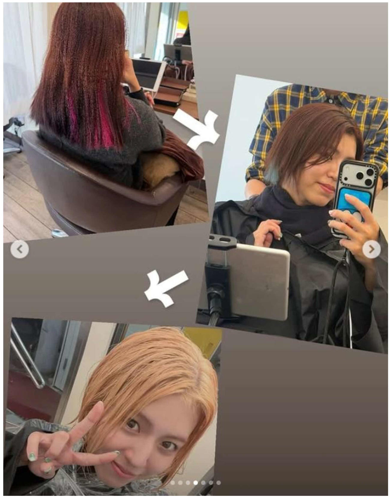 金髪ショートとなったぱんちゃん璃奈（ぱんちゃん璃奈のインスタグラムから）