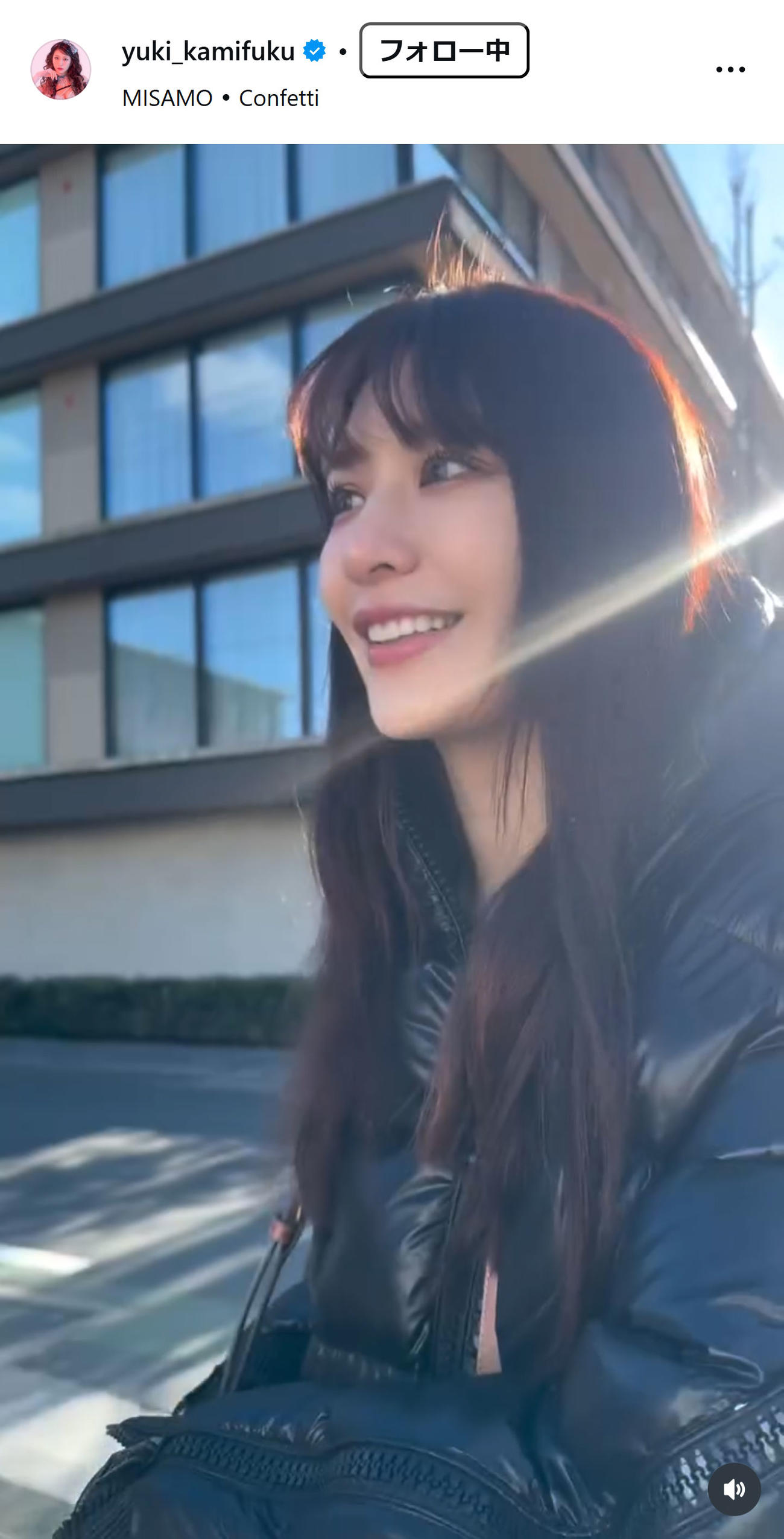上福ゆきのインスタグラムから