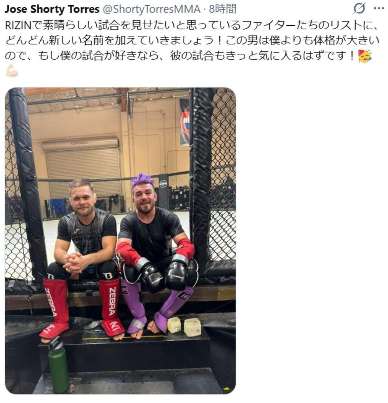 ホセ・トーレスもマッズ・バーネルを推薦（ホセ・トーレスのXから）