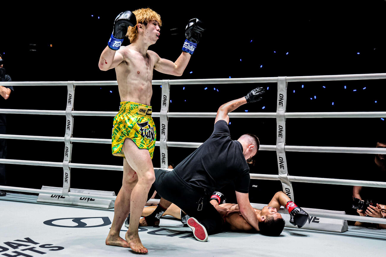 KO勝ちした嵐舞（C）ONE Championship