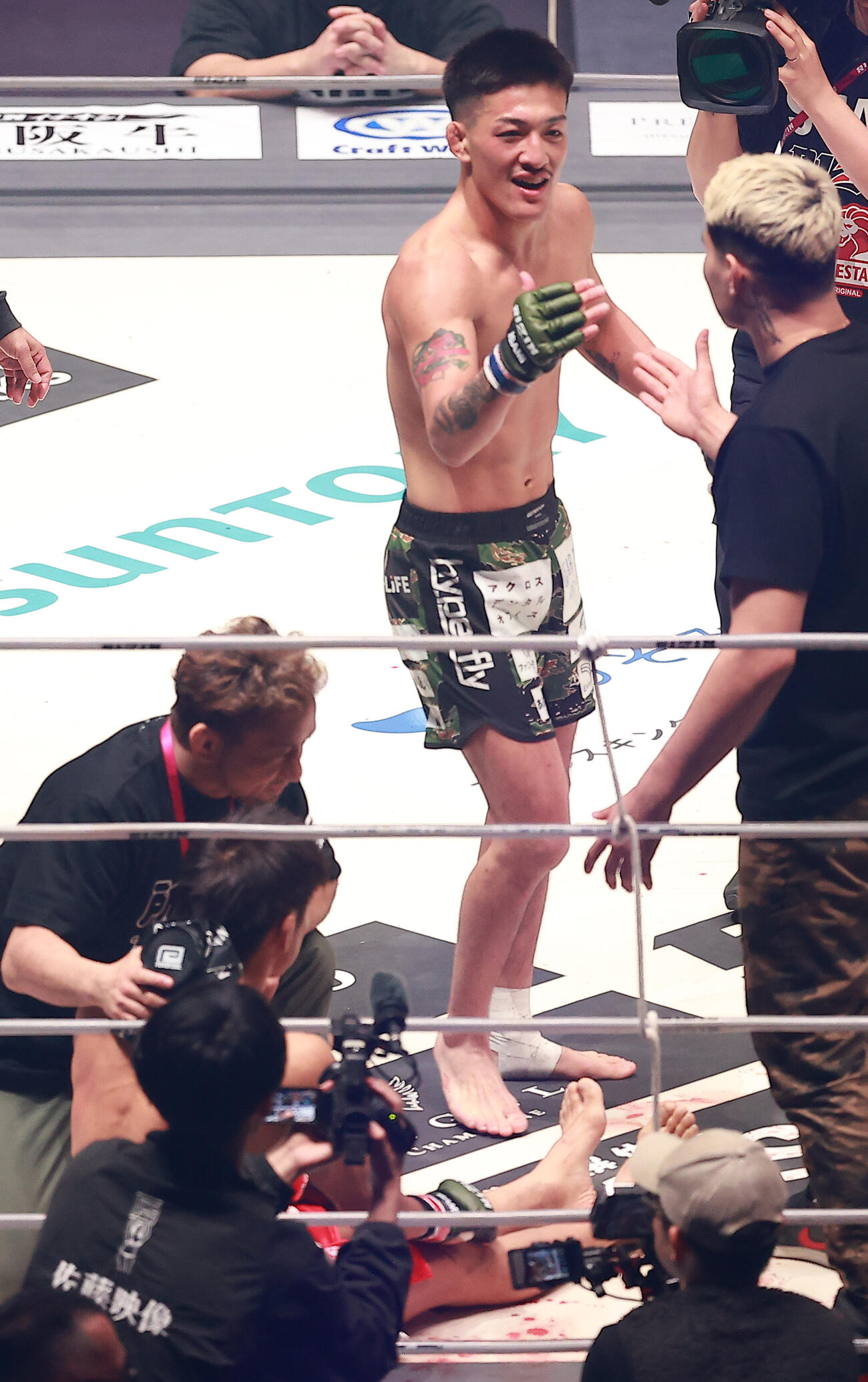 所（下）に1本勝ちした鹿志村（撮影・中島郁夫）