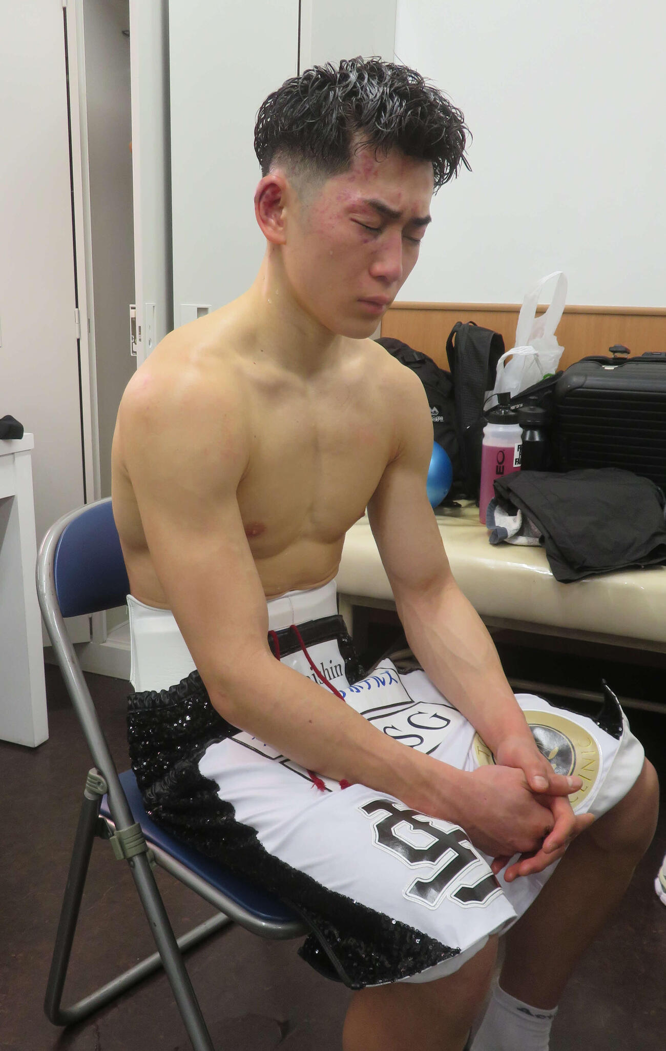 日本フェザー級王座決定戦で判定負けを喫した同級2位嶋田淳也