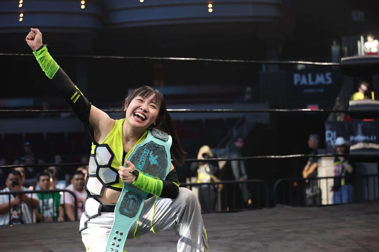 インター王座を防衛した鈴芽（C）東京女子プロレス