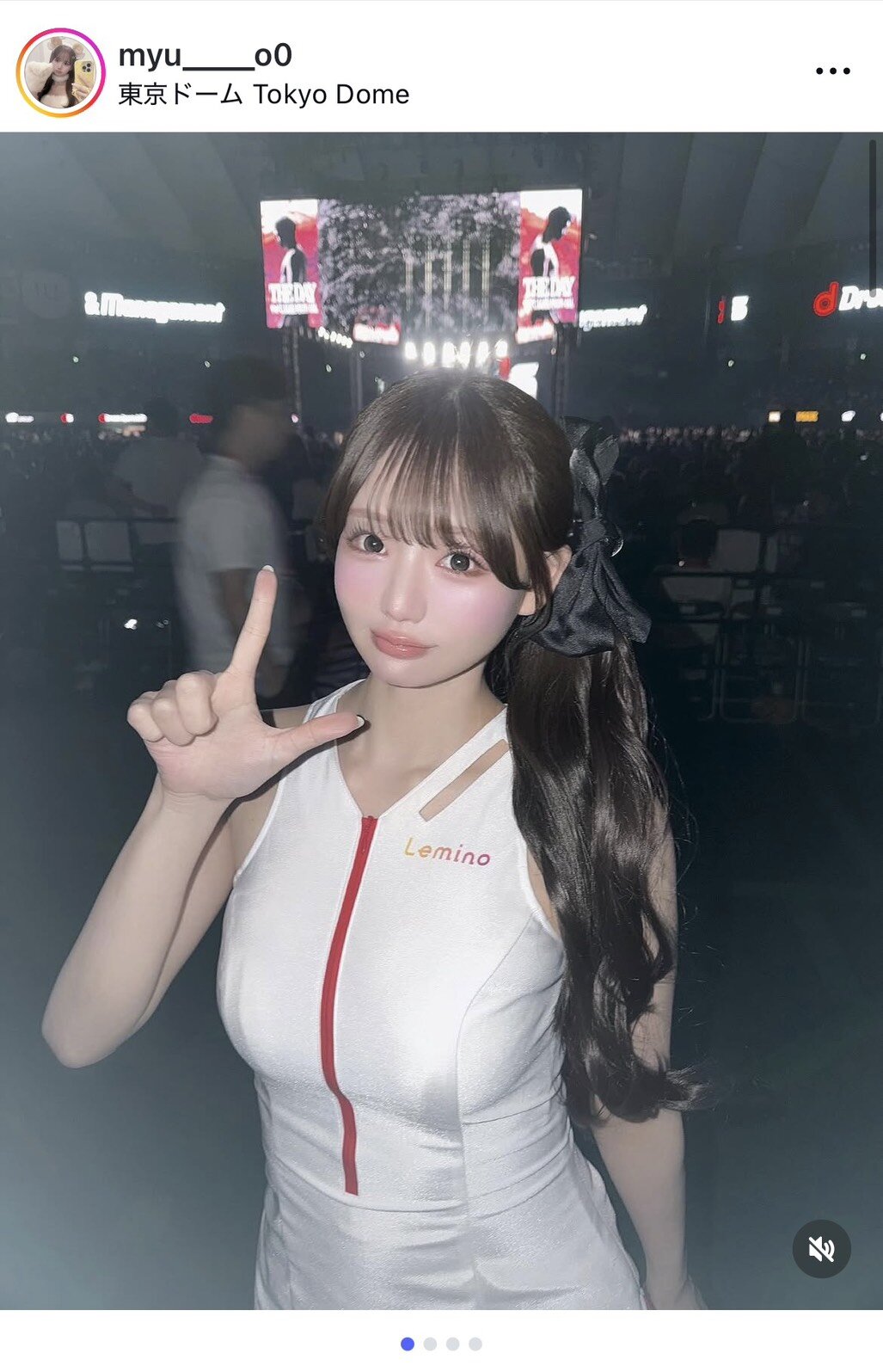 インスタグラムでラウンドガール姿の写真を公開した和田海佑（画像はスクリーンショット）