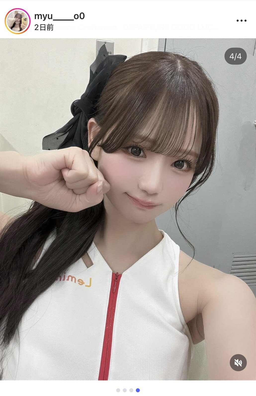 インスタグラムでラウンドガール姿の写真を公開した和田海佑（画像はスクリーンショット）
