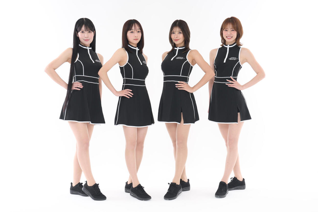 GOAT Girlsに就任した（左から）木村絵里子、渚のん、山田あい、橘香恋
