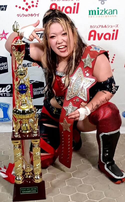 スターダム】鈴季すずが玖麗さやか下し初戴冠、試合後「等身大でいいん