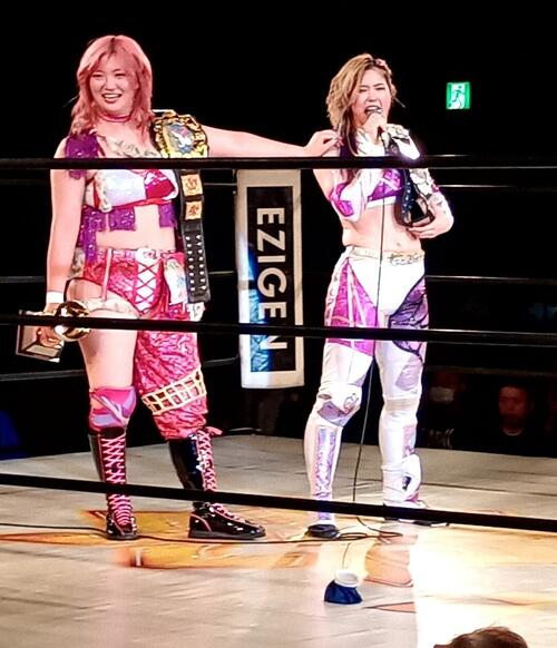 女子プロレス　マリーゴールド　天麗皇希　トートバッグ　絶版品 マリーゴールド】天麗皇希＆後藤智香がDレボ下しV2「お前らに渡す