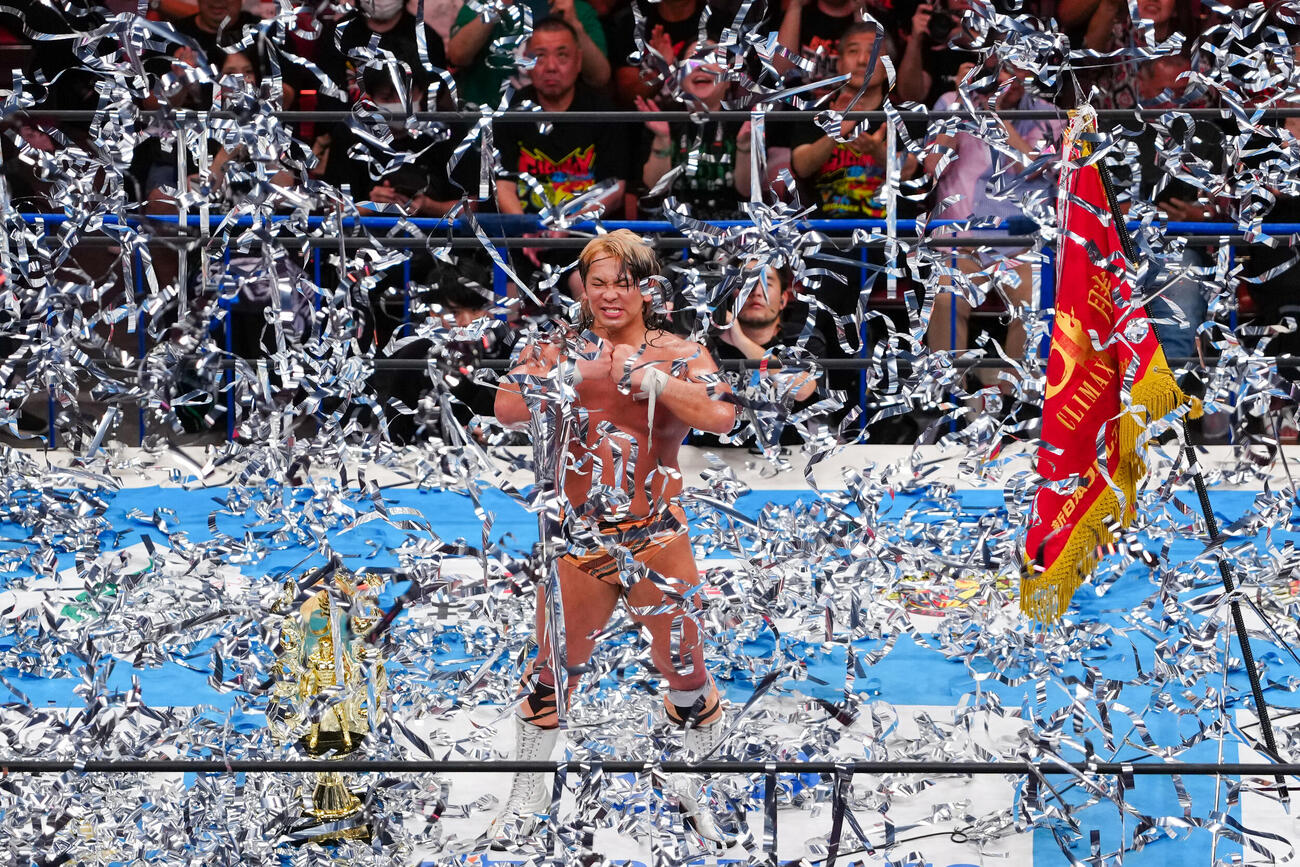 G1クライマックスを制した大岩陵平（撮影・江口和貴）