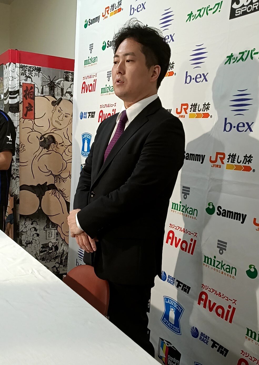 5スターGP決勝でのスターダム岡田太郎社長（2026年8月23日撮影）