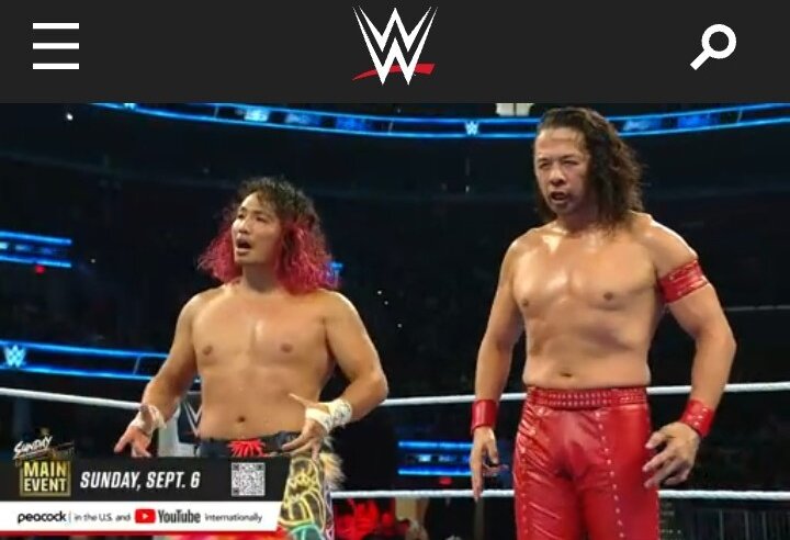 中邑真輔（右）とのコンビでWWEデビューを果たした高橋ヒロムこと狂奇（WWE公式サイトから）