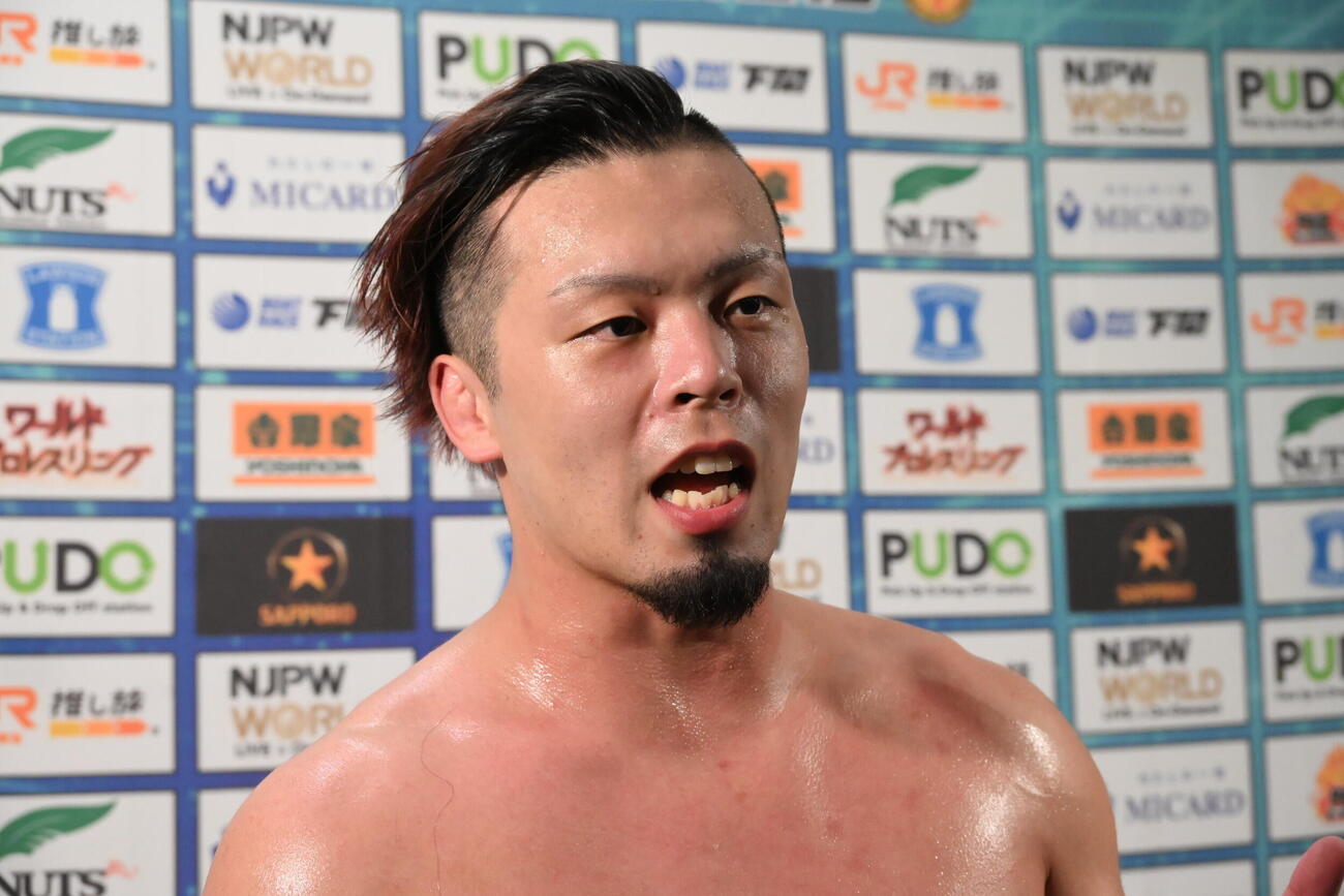 ウルフアロンをボロクソにこき下ろした藤田晃生（C）新日本プロレス