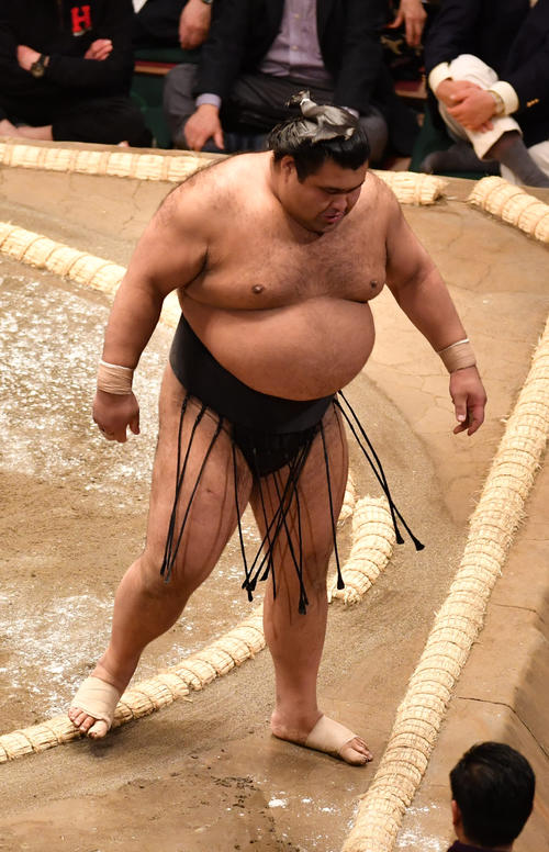 正代に敗れがっくりの高安(撮影・柴田隆二)