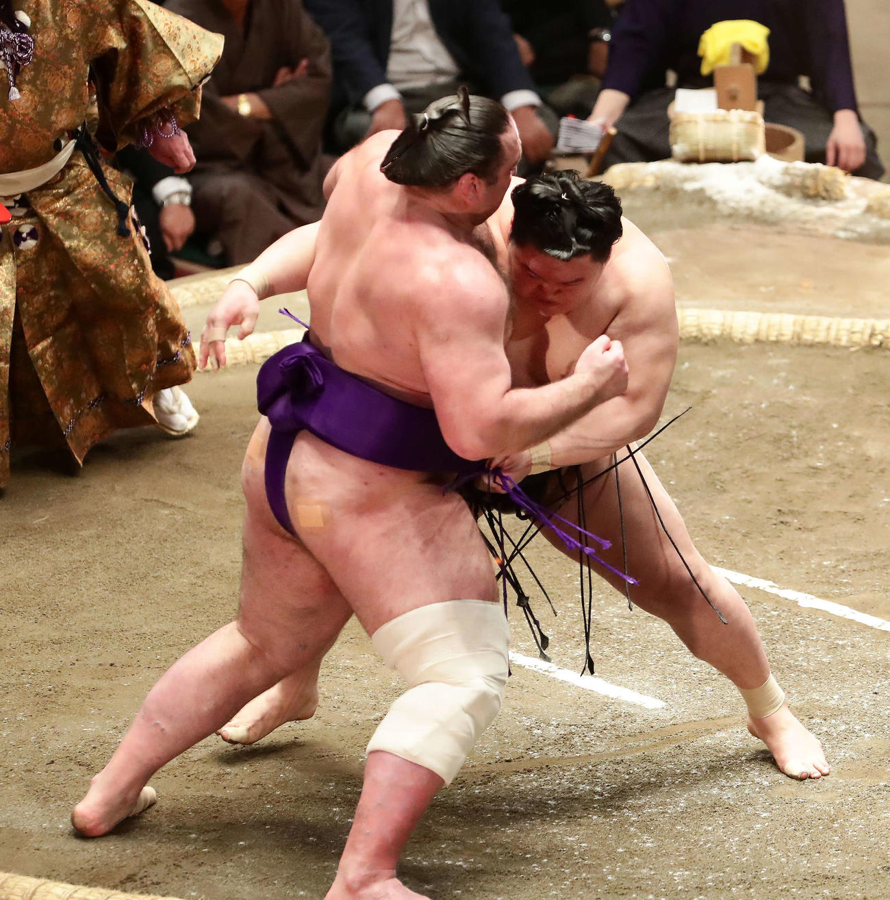 栃ノ心を破った豪栄道（右）（撮影・丹羽敏通）
