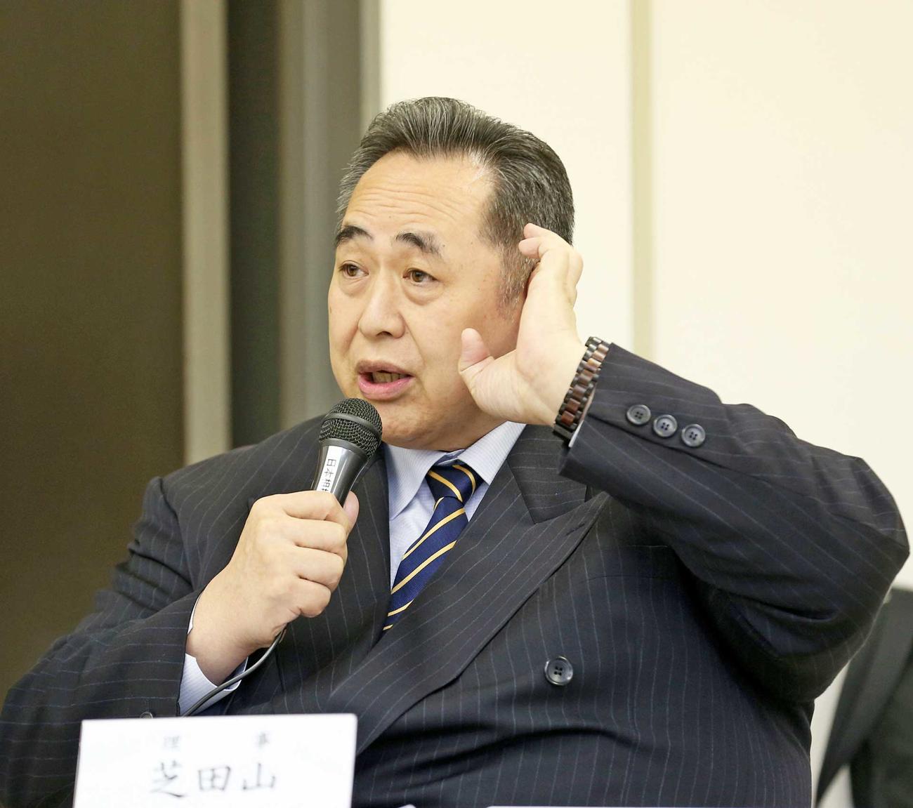 芝田山広報部長