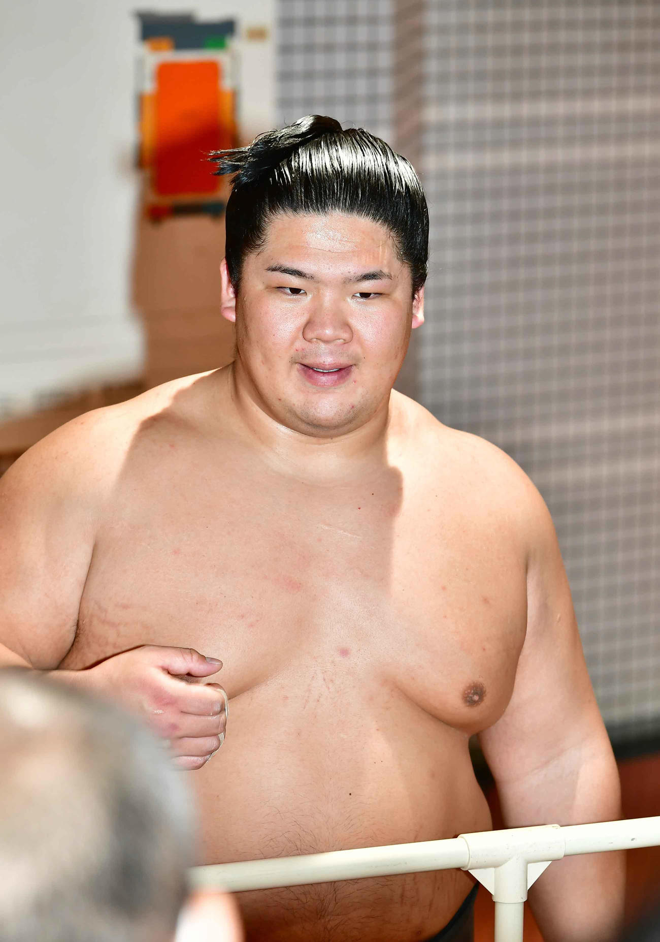 三段目優勝した宇良（撮影・小沢裕）