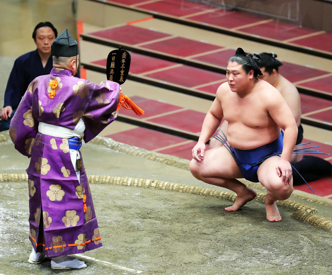 照ノ富士休場のため、若隆景の不戦勝（撮影・河田真司）　　　　　