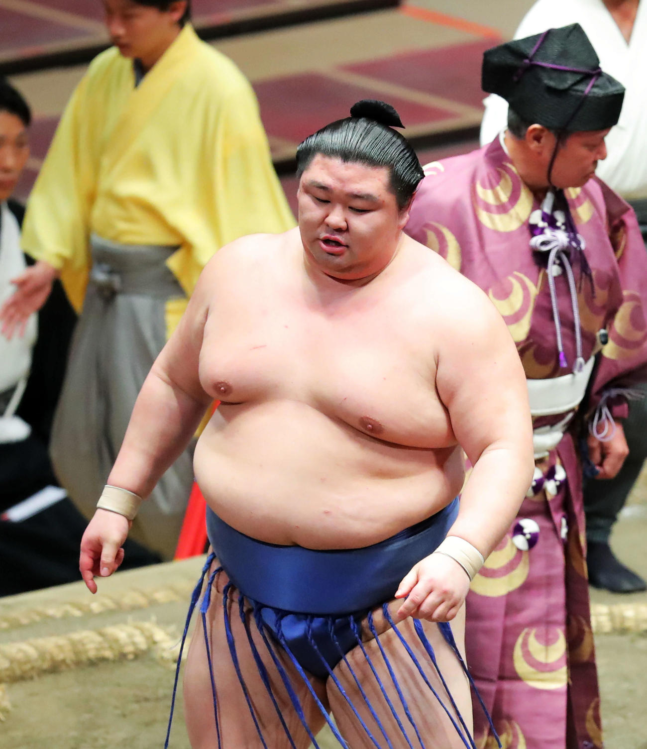 翔猿を破り幕内優勝を決めた正代（撮影・河田真司）　　　　　