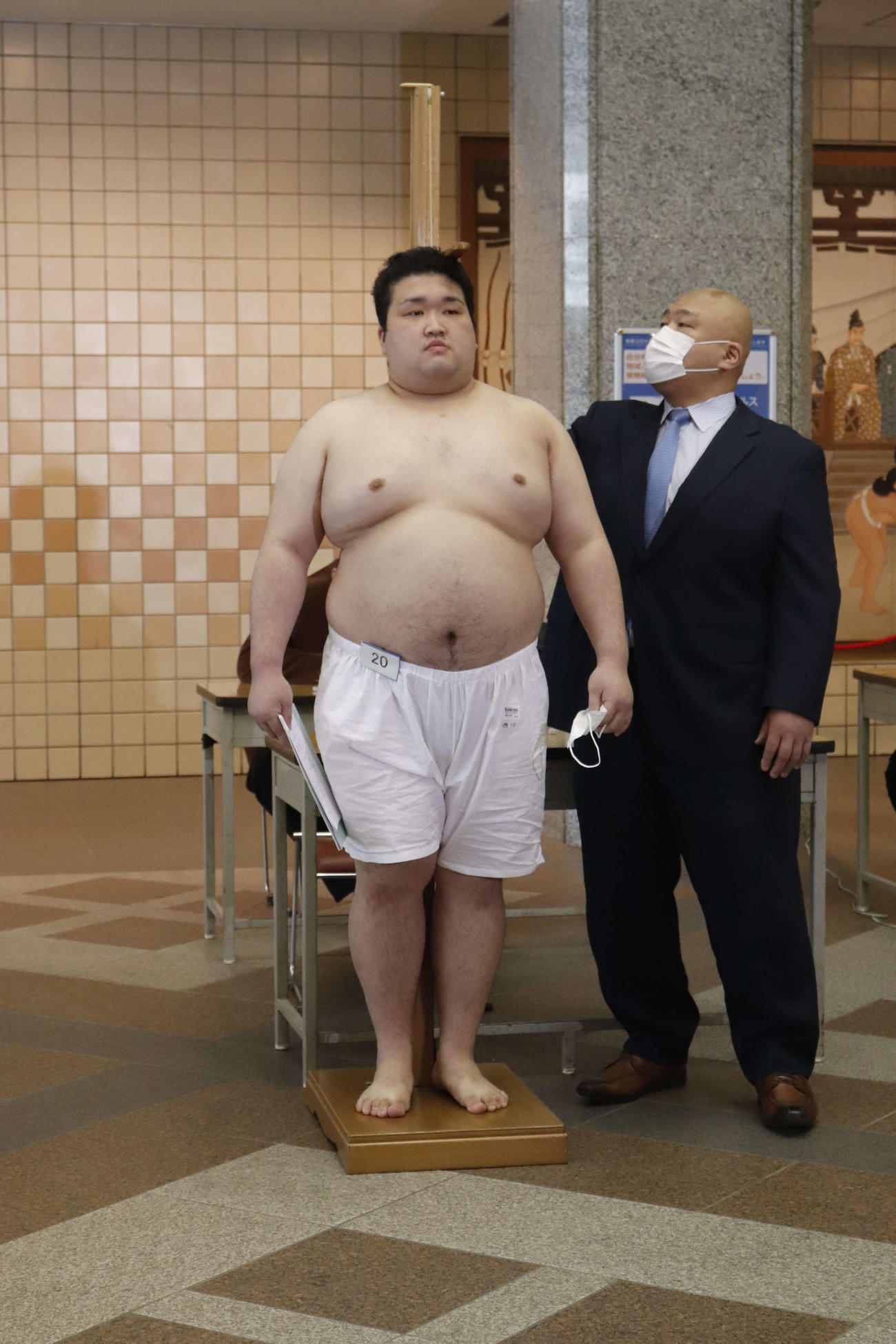 新弟子検査を受検する中大4年の西川登輝
