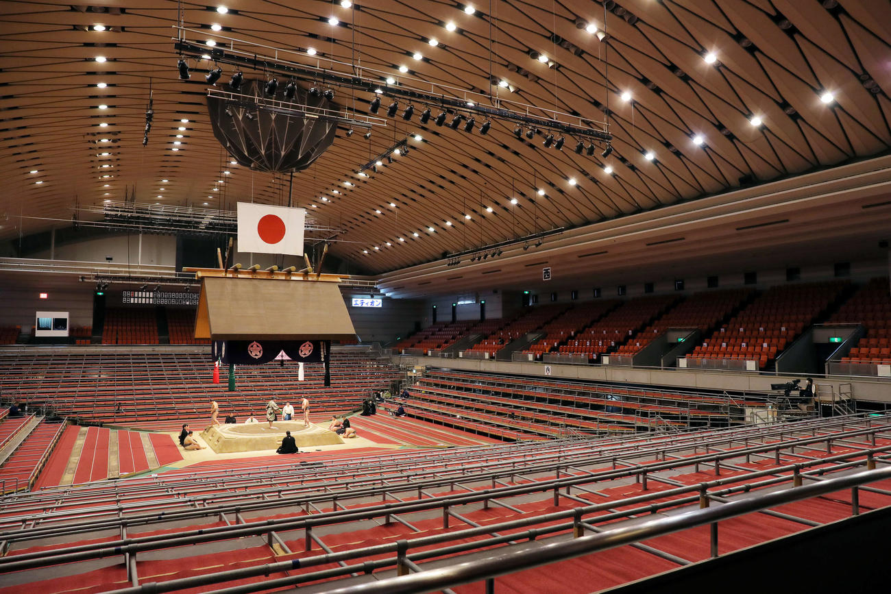 20年3月、無観客で開催された春場所