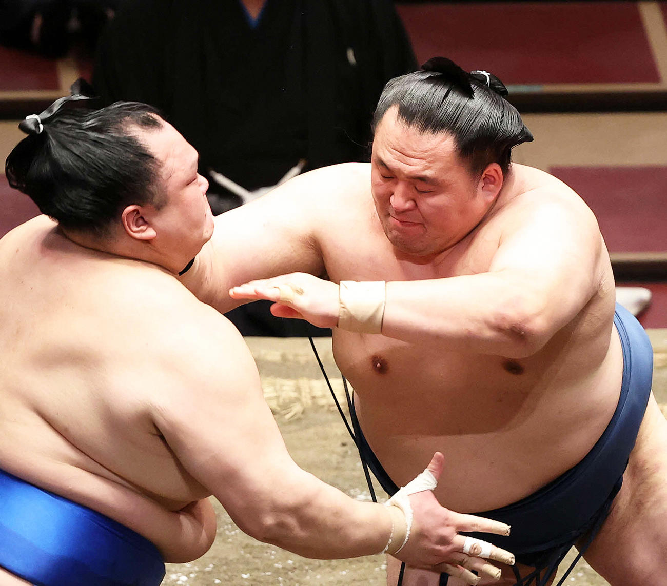 夏場所千秋楽で北勝富士を破った玉鷲（2021年5月23日撮影）