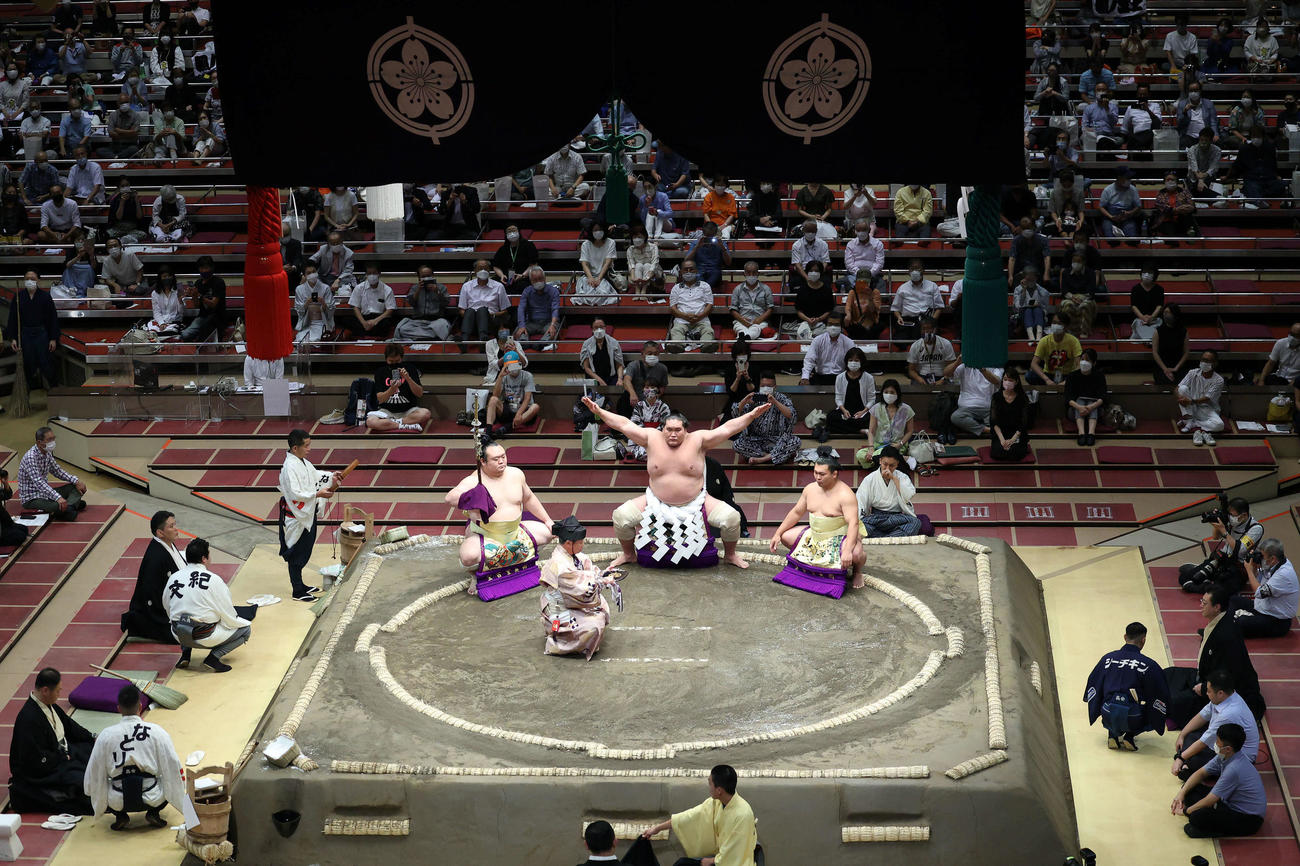 横綱照ノ富士土俵入り（撮影・河田真司）