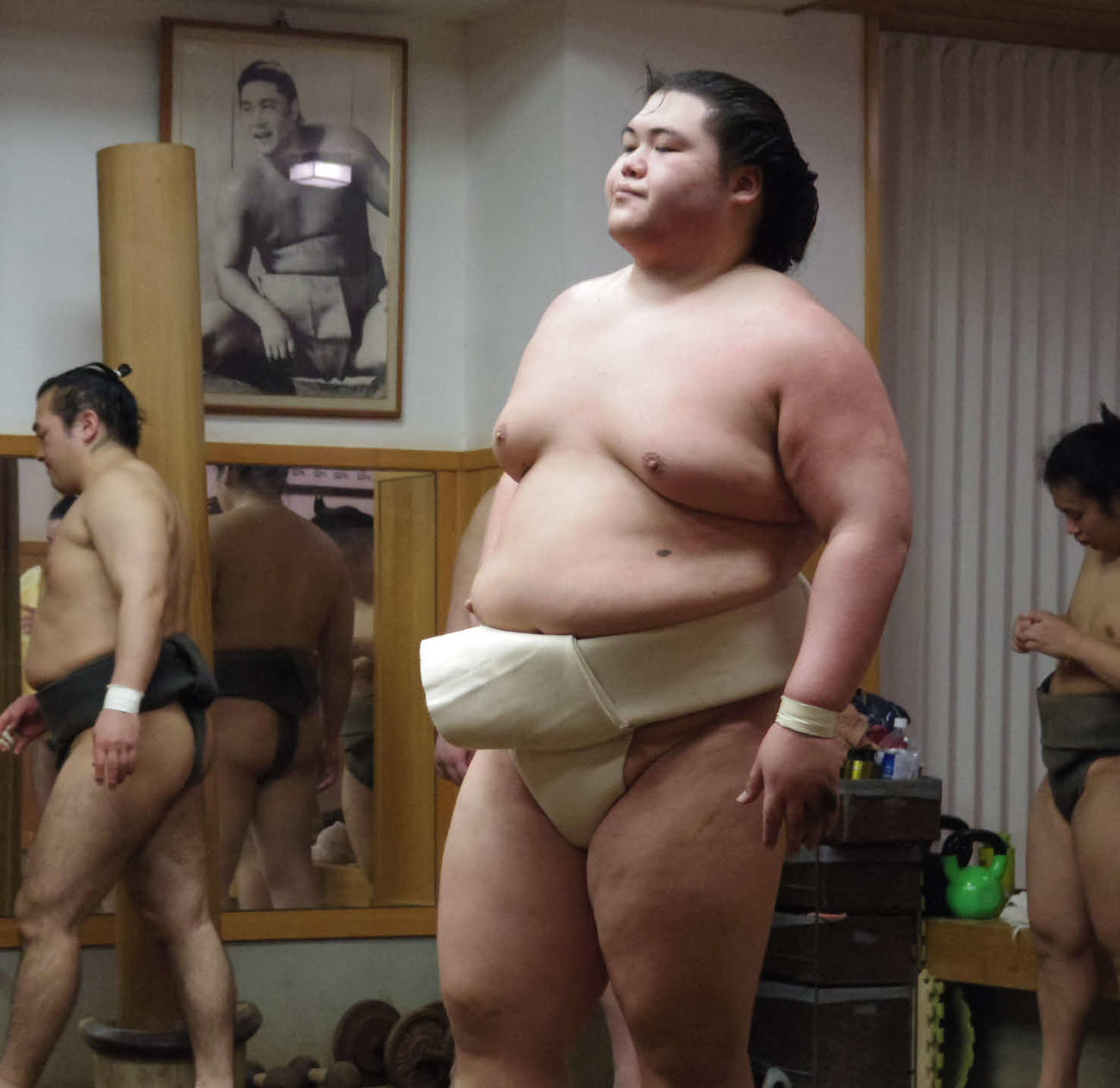 初場所に向けて稽古する王鵬（代表撮影）