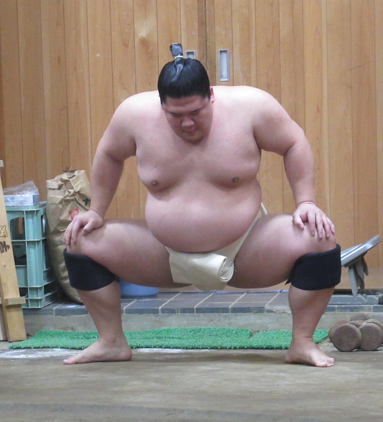 初場所に向けて稽古に励む宇良（代表撮影）