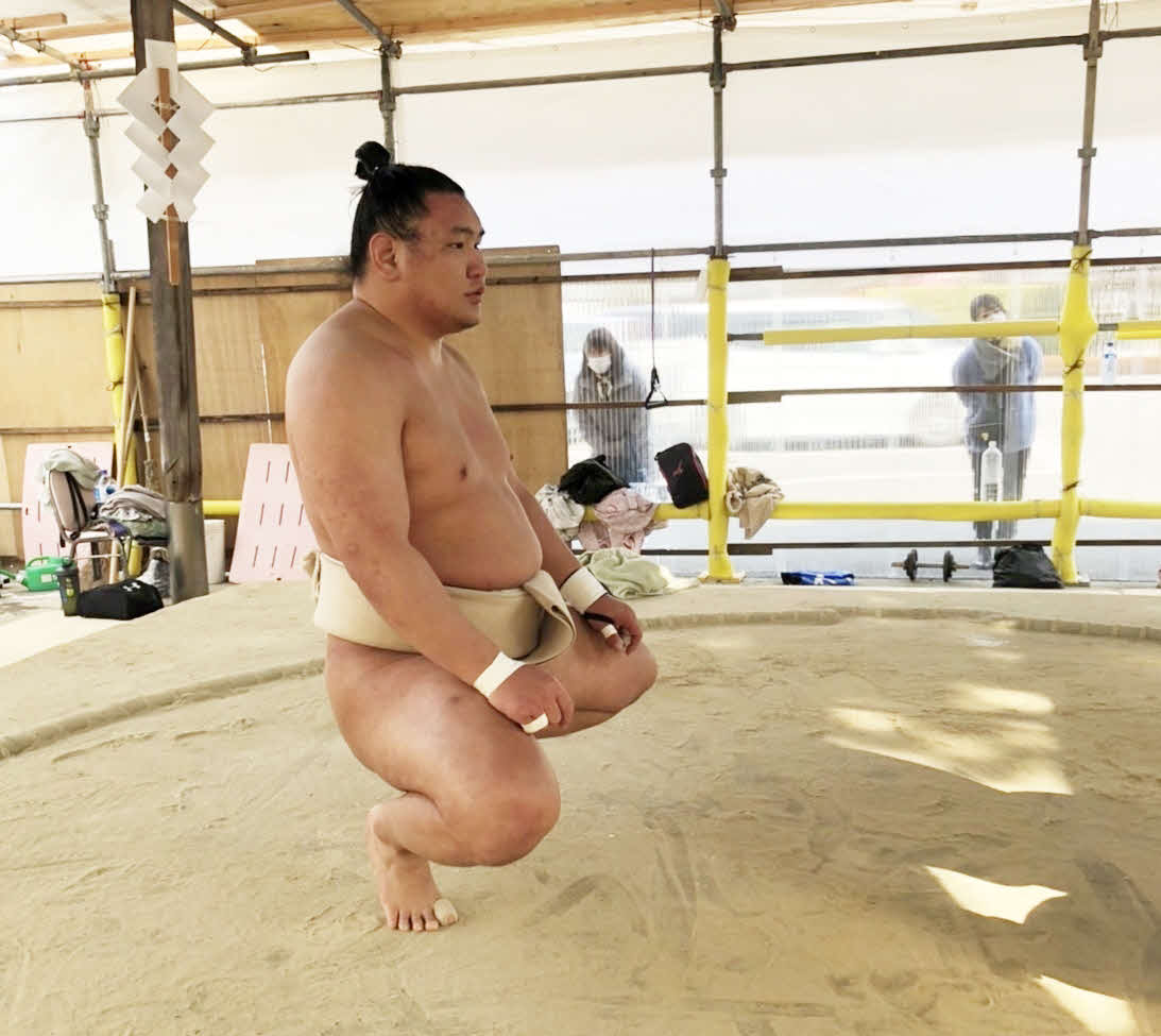 春場所に向けて稽古に励む豊昇龍（日本相撲協会提供）
