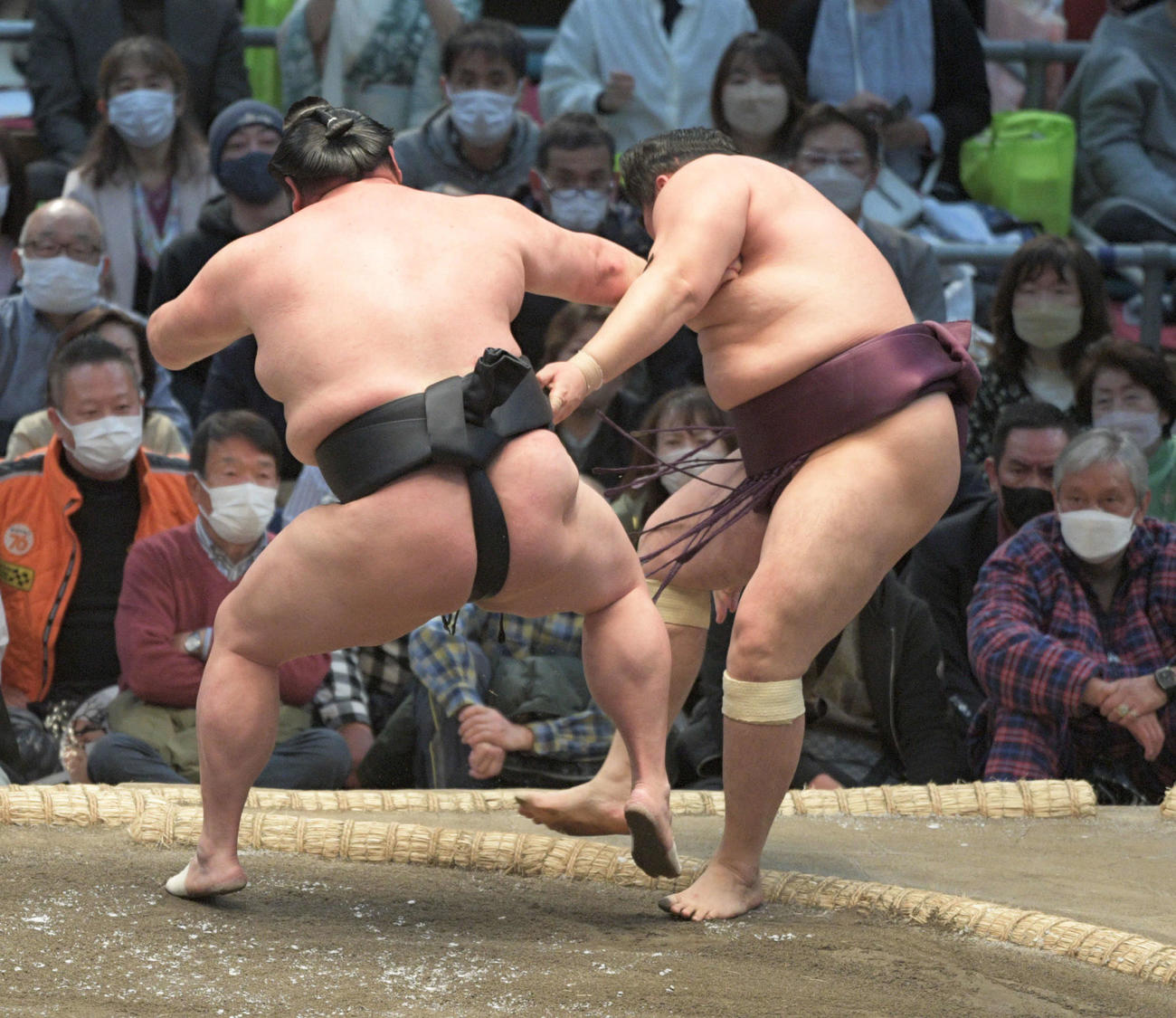正代が遠藤を破る（撮影・渦原淳）